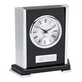 Elegant Chrome & Black Desk Clock